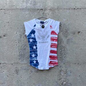 90s american flag eagle top